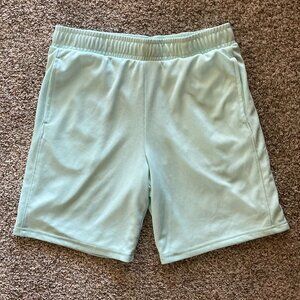 All In Motion Men's Light Turquoise Lined Drawstring Mesh Shorts - S